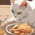 chicken eaten by cat